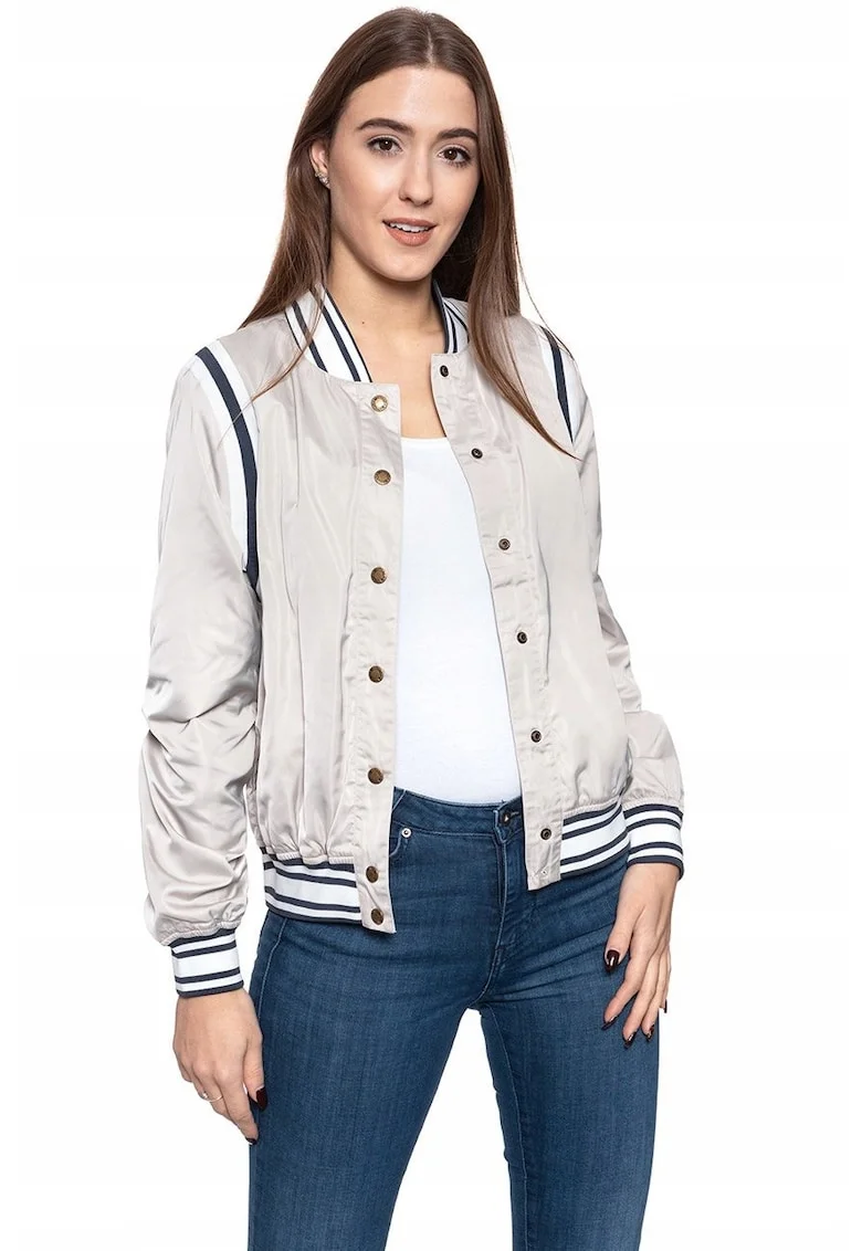 Jacheta De Tranzitie,  Hanna C Blouson, Capse, 100% Poliester, 3 Buzfwqdunare, S, Grej
