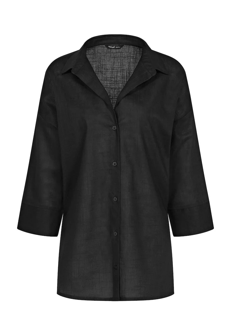 Camasa dama  10222569, Bumbac, Verde, Negru