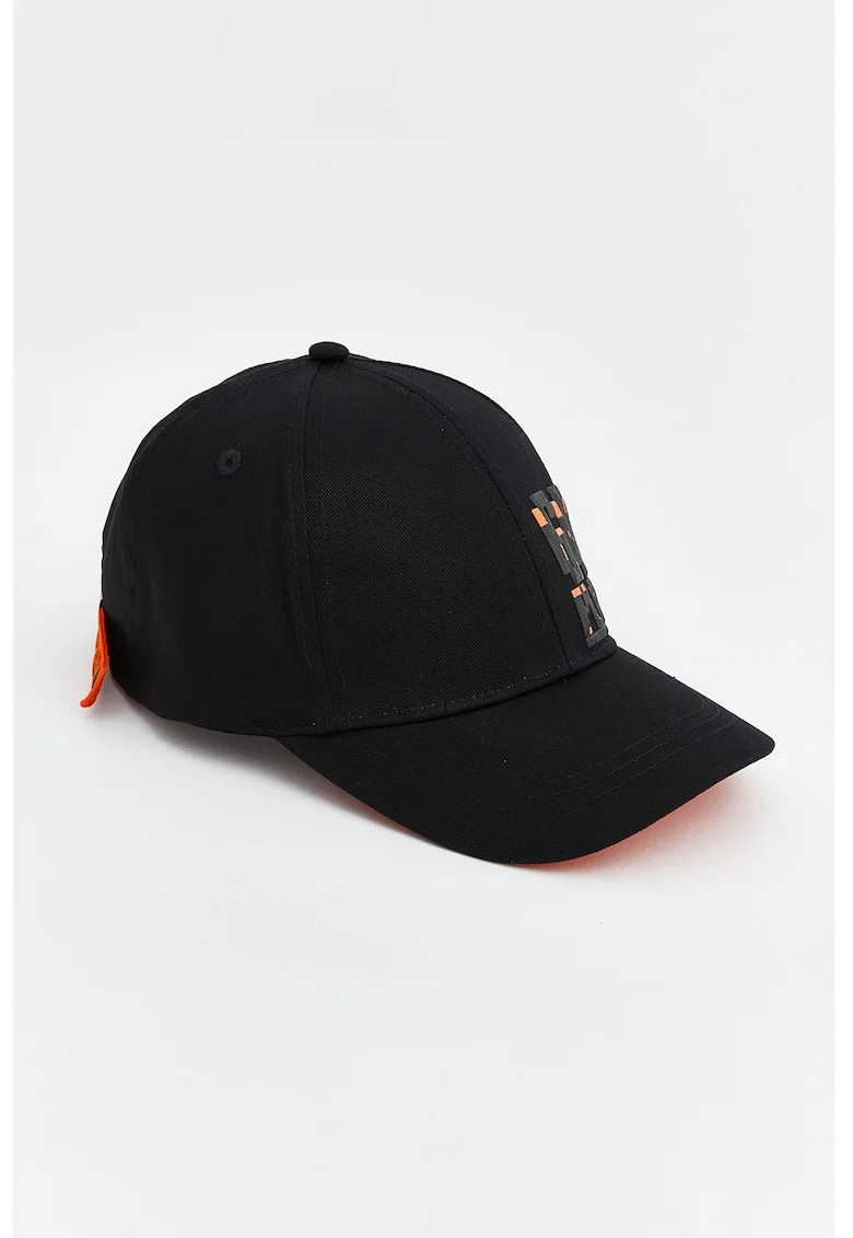 Sapca baseball cu imprimeu text, Negru