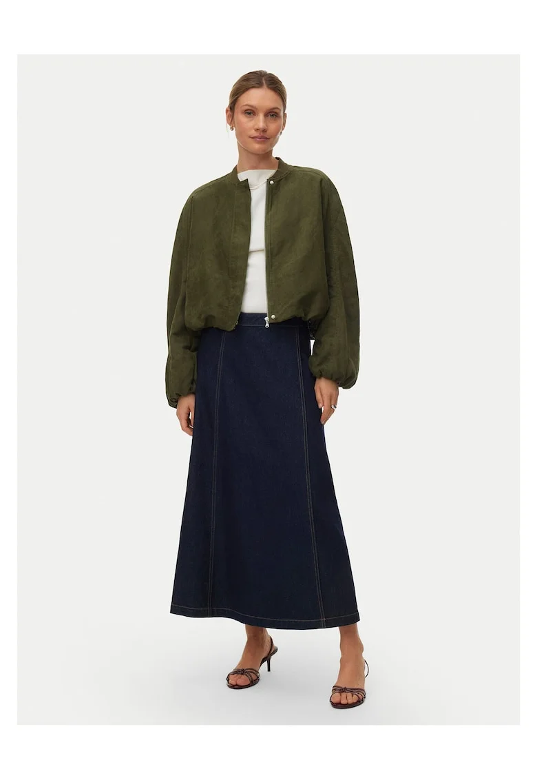 Geaca bomber  50% poliester reciclat, 50% poliester, Verde, Verde