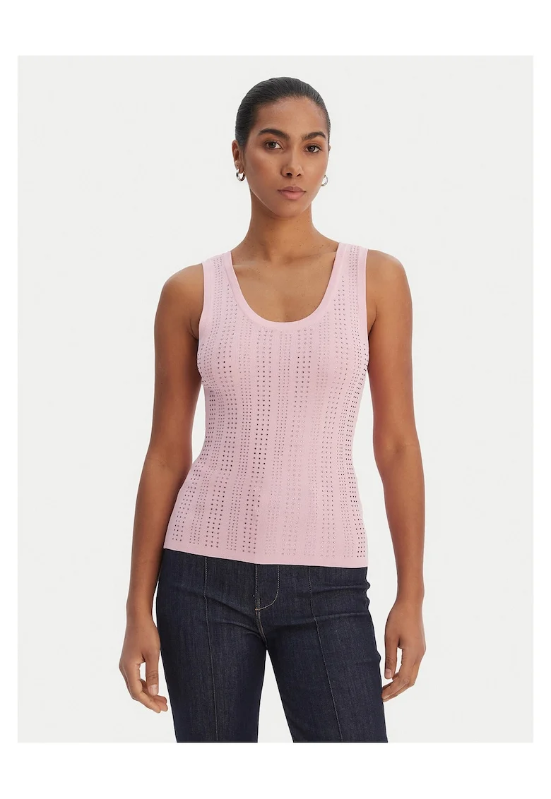 Top  slim fit, 65% viscoza, 35% poliamida, Roz