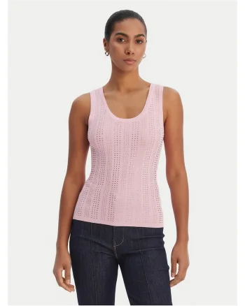 Top  slim fit, 65% viscoza, 35% poliamida, Roz