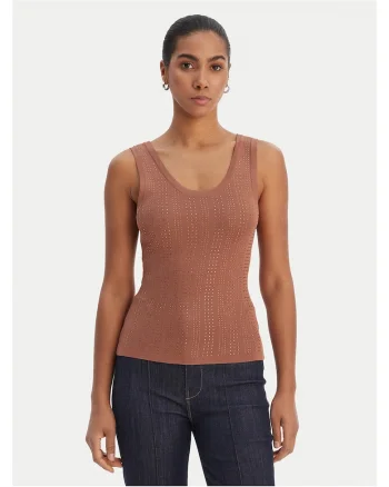 Top  slim fit, 65% viscoza, 35% poliamida, Maro
