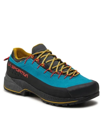 Bocanci de trekking barbati,  piele naturala, Albastru