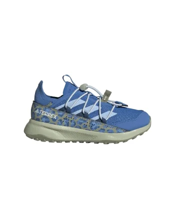 Pantofi cu logo, pentru drumetii Terrex Voyager, Kaki/Albastru