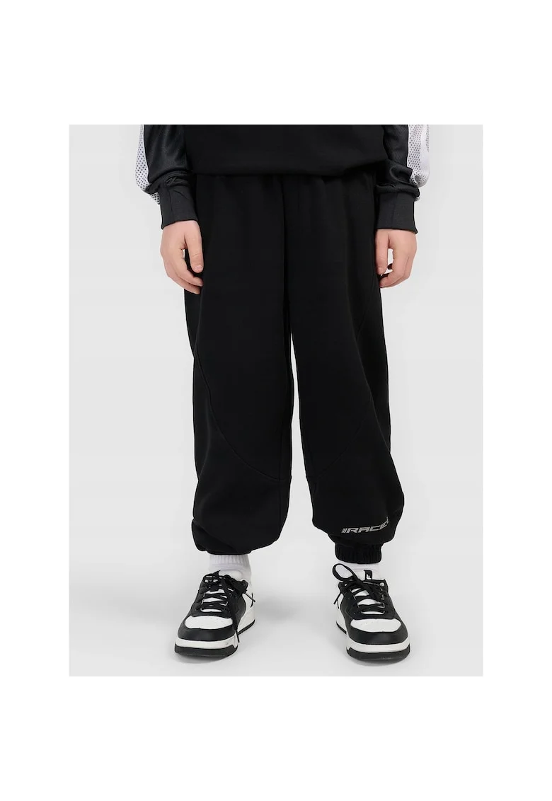 Pantaloni sport copii,  bumbac, negru