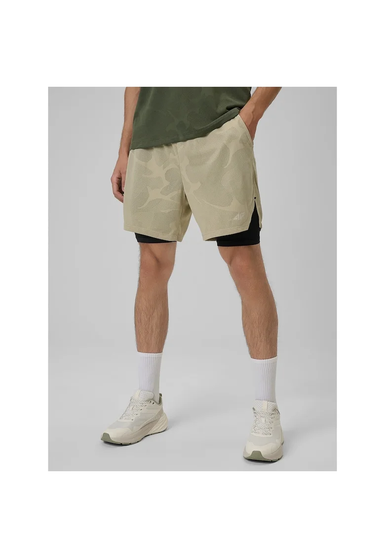 Pantaloni scurti sport barbati WSS26TFSHM1424-83S, 4F, Bej