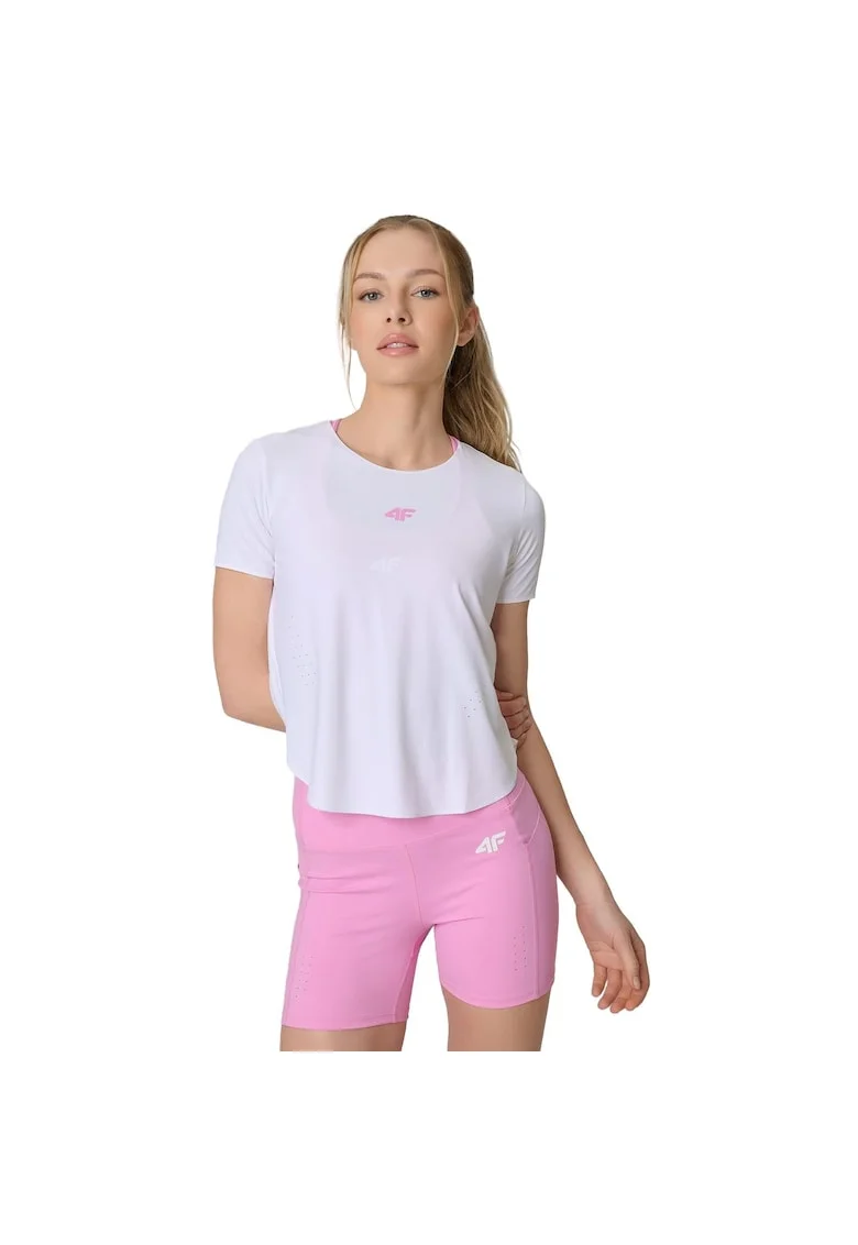 Tricou sport dama,  regular fit, uscare rapida, tehnologie 4F Neodry, alb