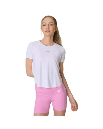 Tricou sport dama,  regular fit, uscare rapida, tehnologie 4F Neodry, alb