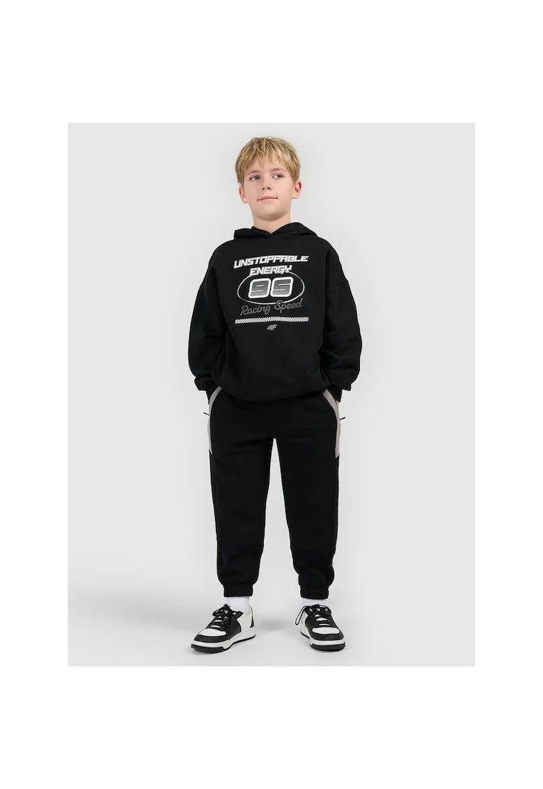Hanorac sport copii  negru, tricot, pentru baieti