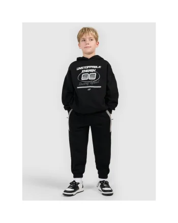 Hanorac sport copii  negru, tricot, pentru baieti