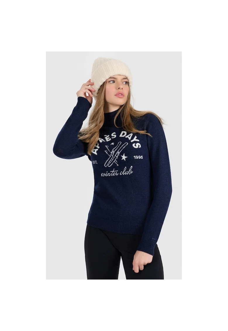 Bluza unisex dama  lana, bleumarin,