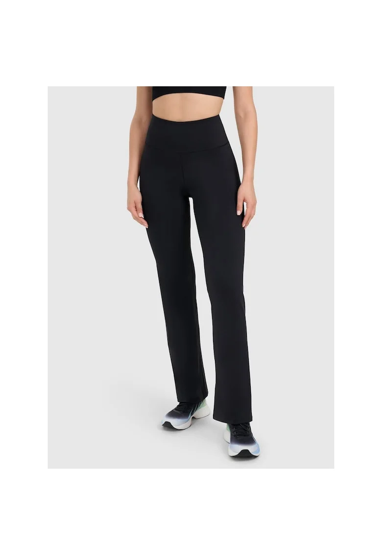 Pantaloni sport dama,  antrenament, negru, poliester,