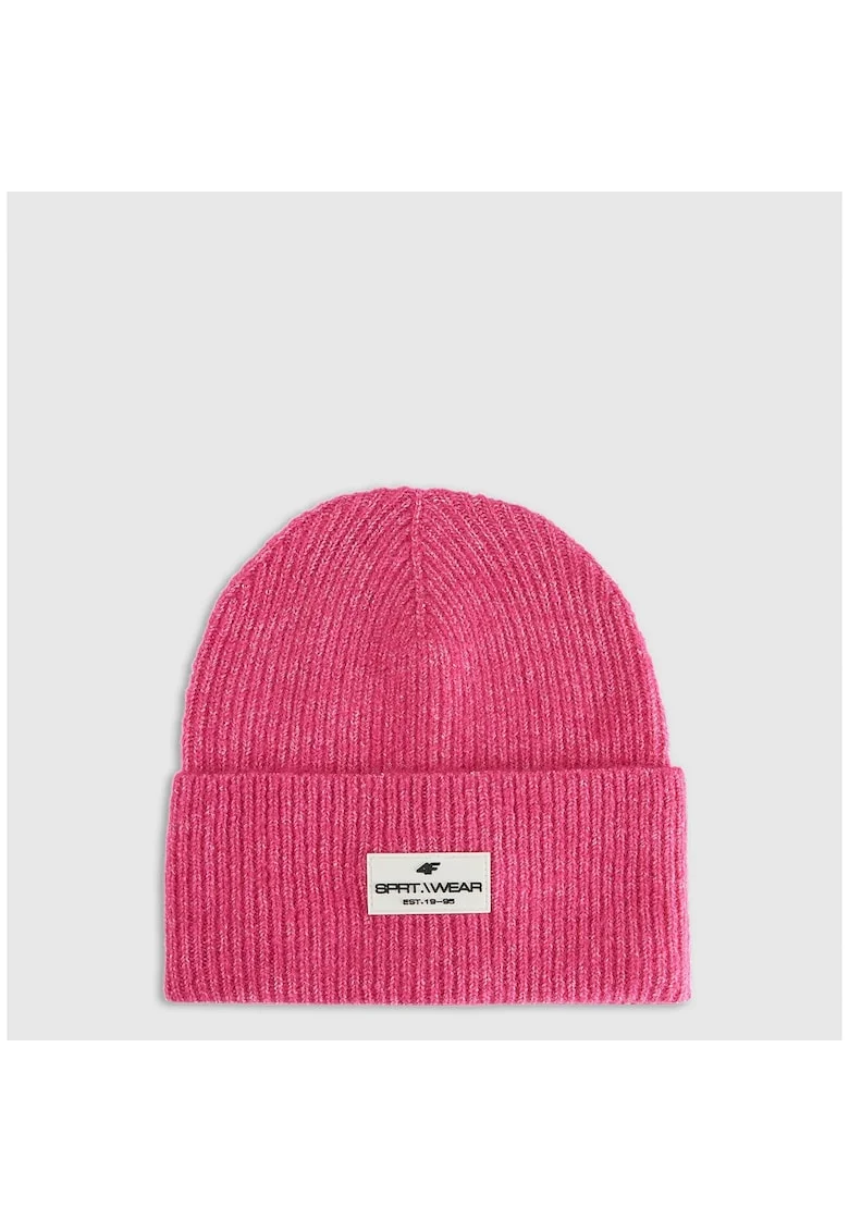 Caciula beanie dama  roz, M, material reciclat