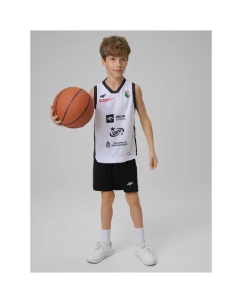 Tricou sport copii,  replica meci sezon 2025/26, alb, poliester