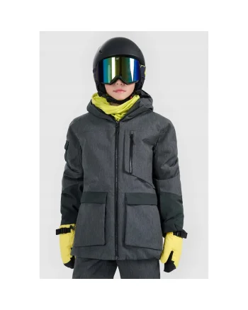 Geaca de schi copii  neagra, poliester,