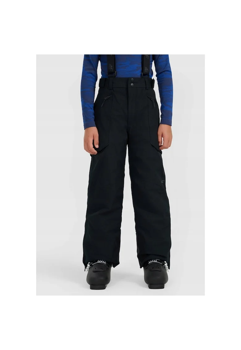 Pantaloni de ski  pentru baieti, NeoDry 8000, impermeabili, negri, poliester,