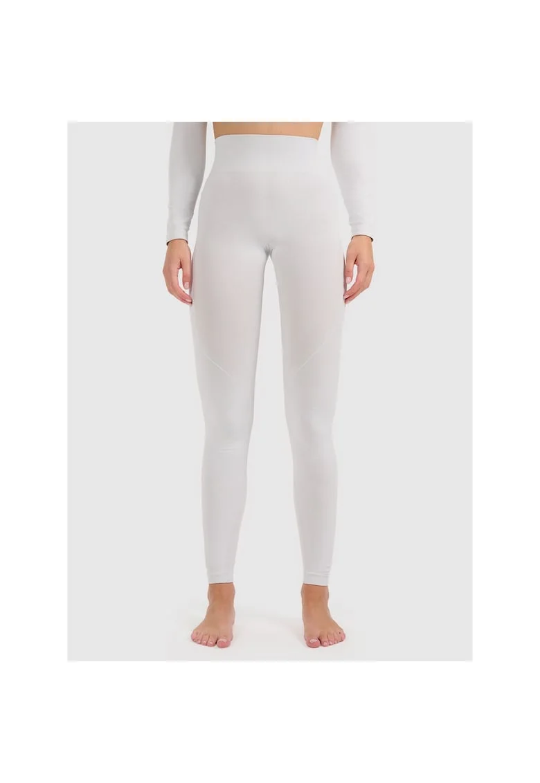 Pantaloni sport dama,  lenjerie termoactiva fara cusaturi, gri, polidwqfamida, Gri