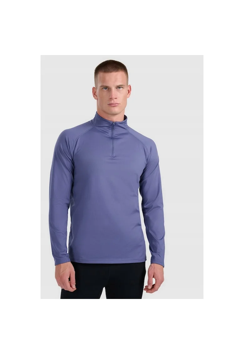 Bluza sport barbati  lenjerie termica, bleumarin, tehnologie 4FWarm, croiala regulara
