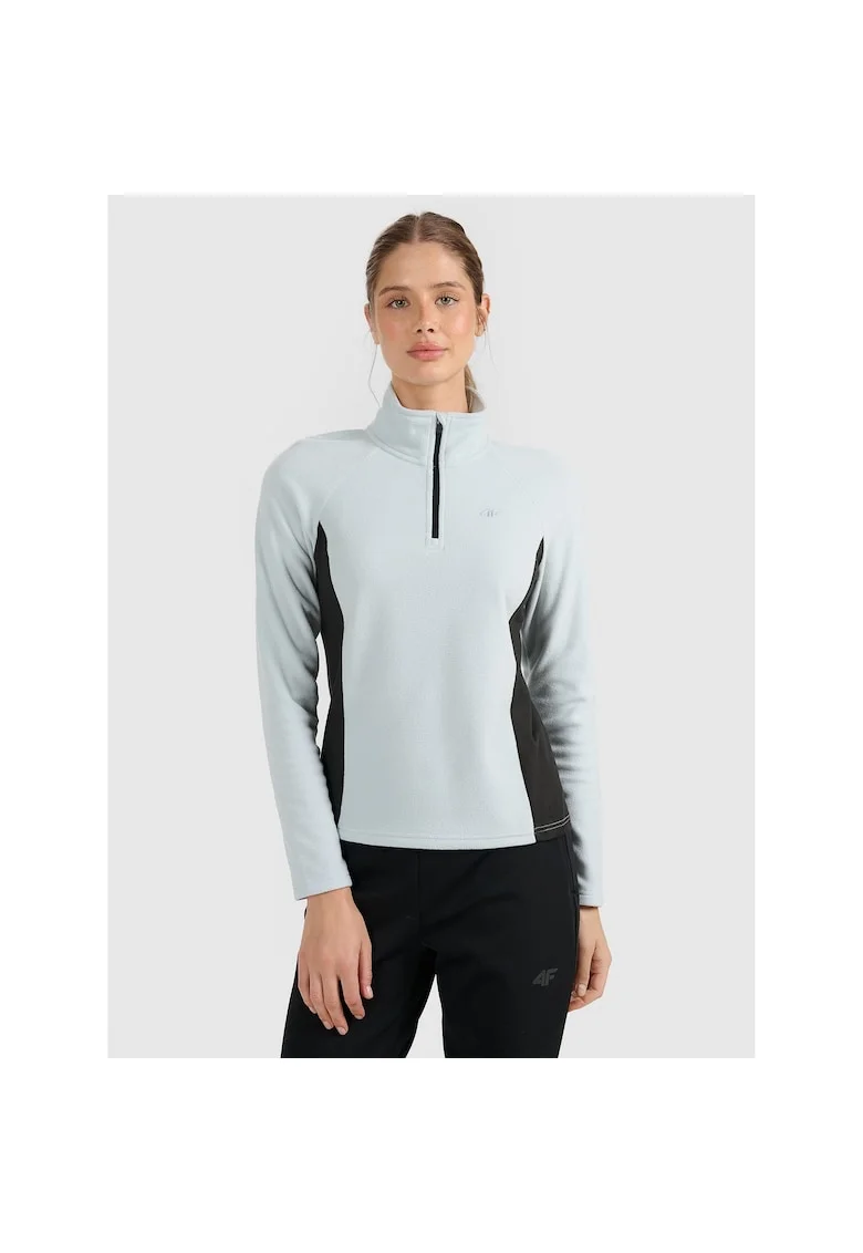 Bluza sport dama,  poliester, albastru deschis/negru