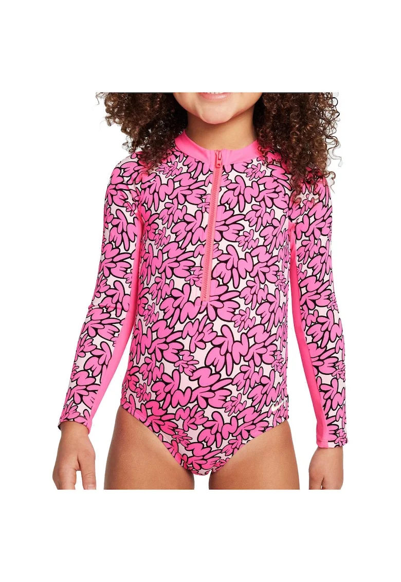 Costum de baie fete  Long Sleeve One Piece, Roz