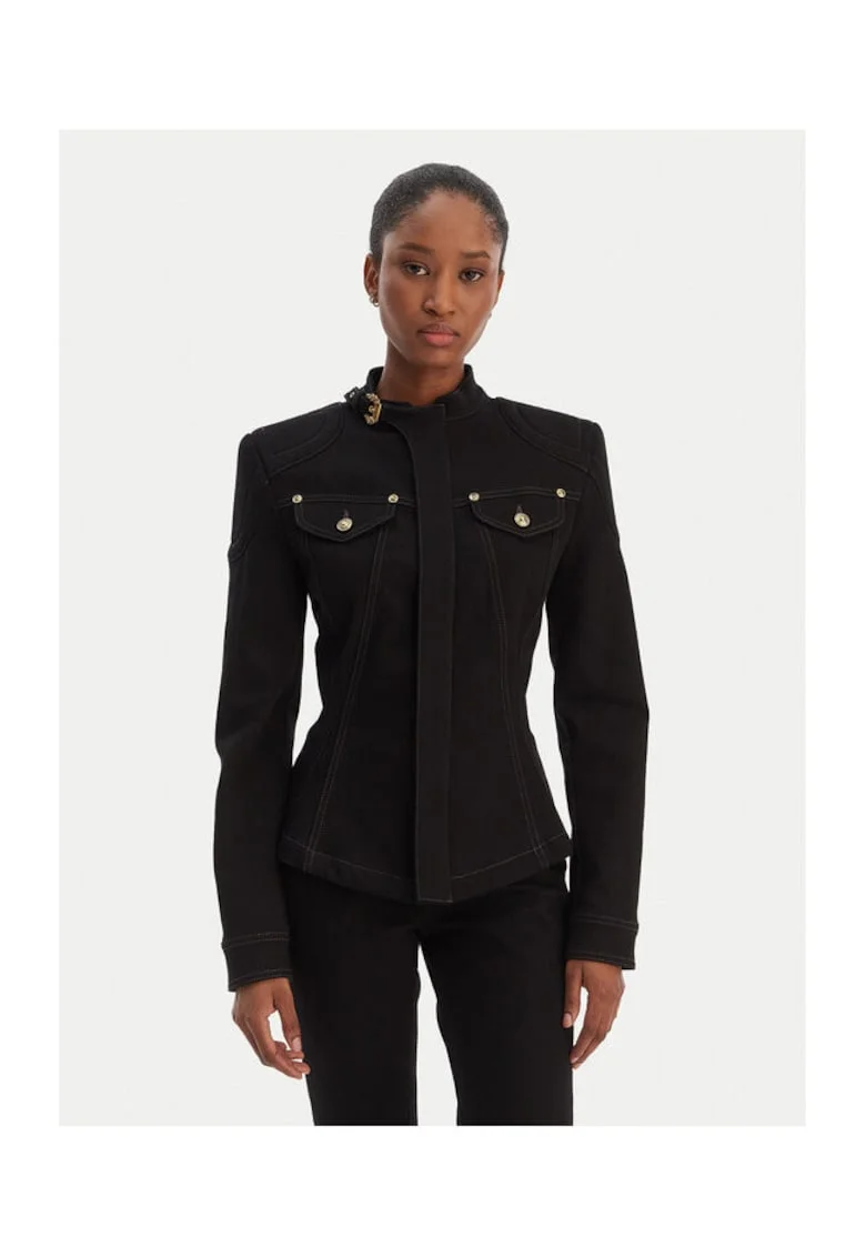 Geaca de blugi Femei,  Bumbac, Negru, Negru