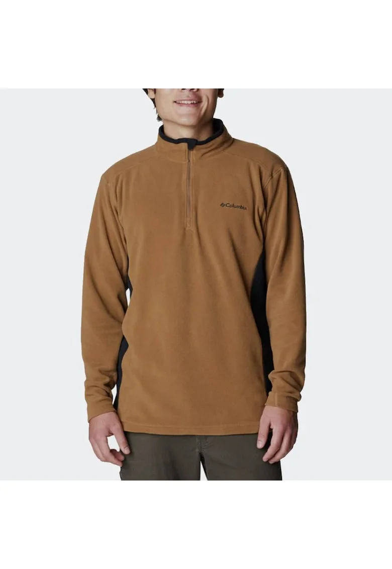 Bluza sport barbati  Klamath Range II, fleece, fermoar pe jumatate, maro, Maro