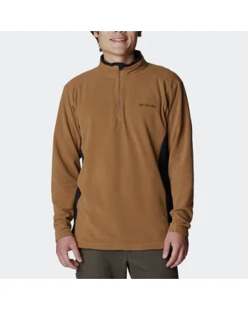 Bluza sport barbati  Klamath Range II, fleece, fermoar pe jumatate, maro, Maro