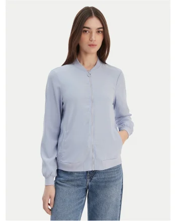 Geaca bomber dama,  fermoar, Albastru