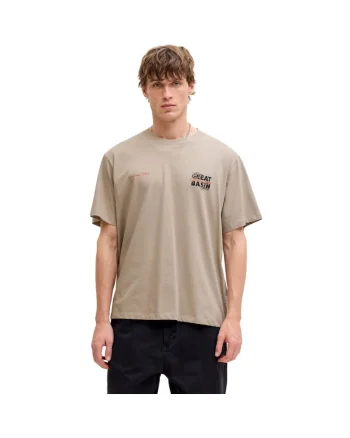 Tricou JACK &JONES Watercolour SS Crew Neck 58663, Kaki