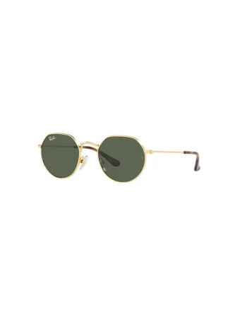 Ochelari de soare rotunzi cu rama metalica Jack, Auriu/Maro