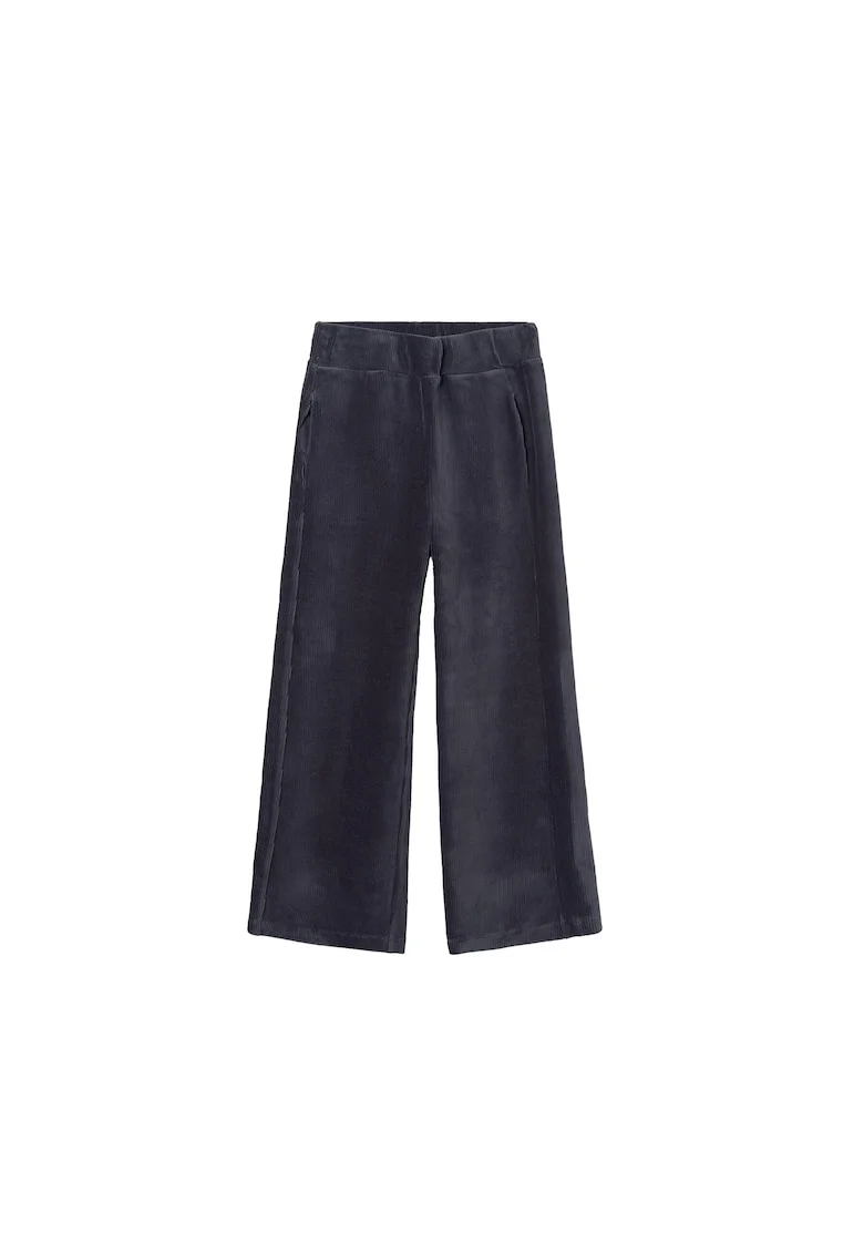 Pantaloni copii  bleumarin, material textil - 65499, Bleumarin