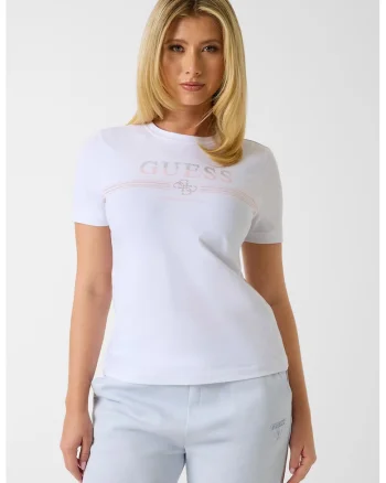 Tricou cu logo, pentru fitness, Alb/Roz pal