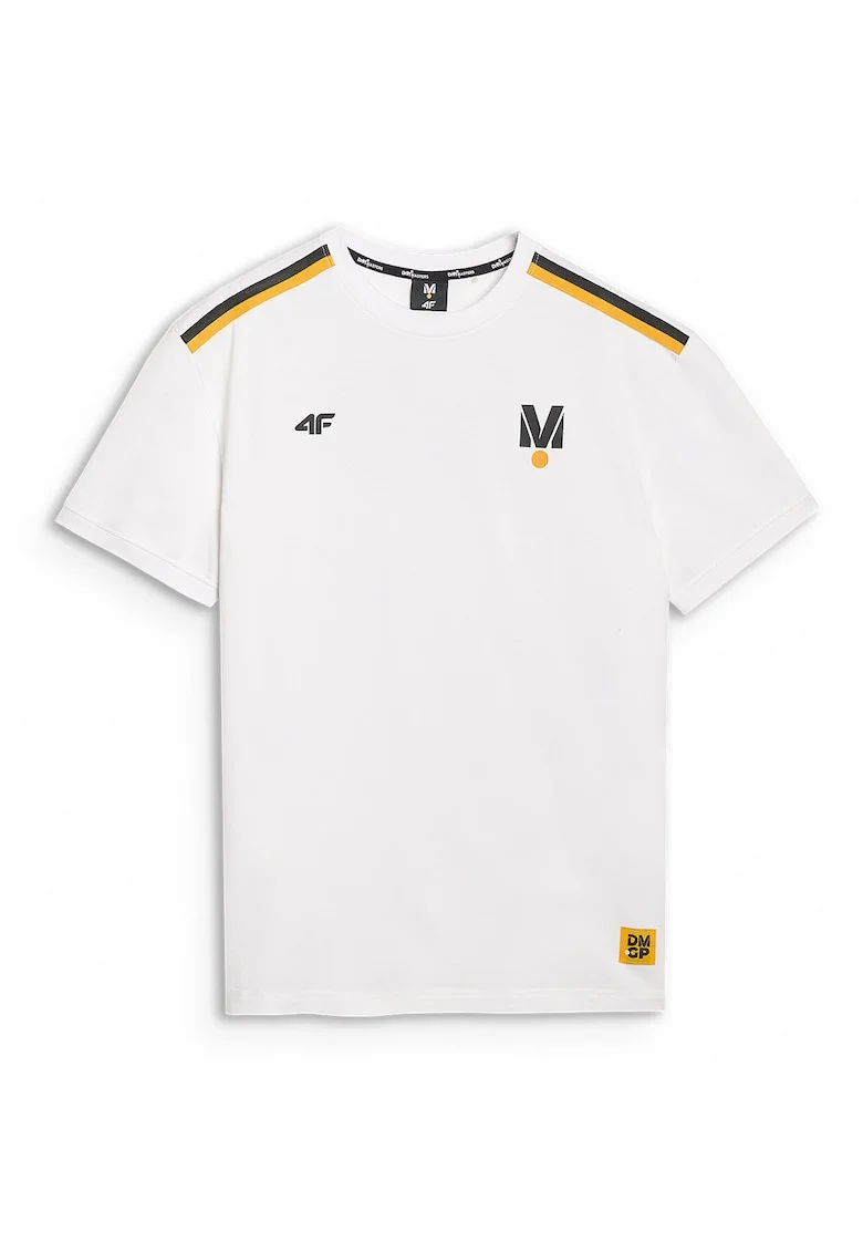 Tricou  Drift Masters, bumbac, Alb/Negru/Galben