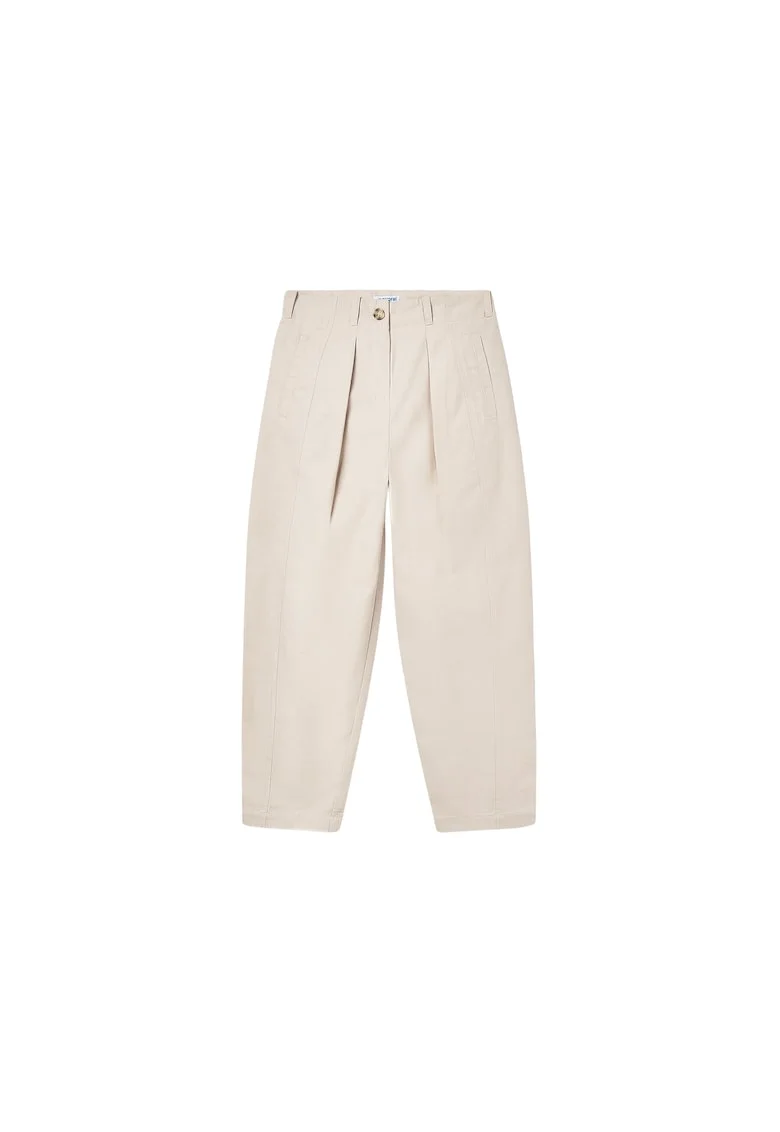 Pantaloni pentru fete,  bej, bumbac/poliamida