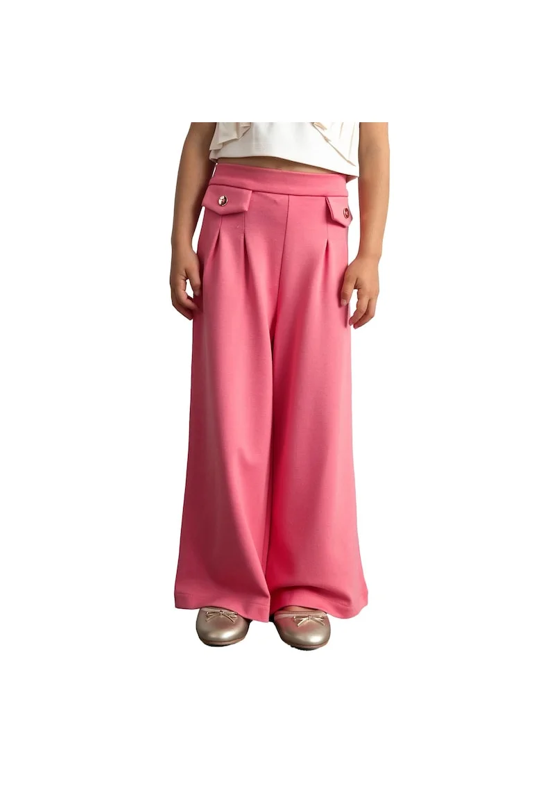 Pantaloni fete,  coral, viscoza/poliamida/elastan