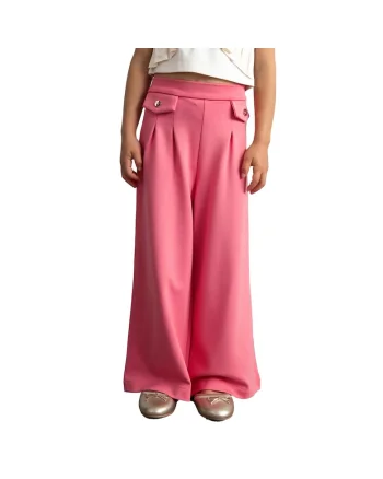 Pantaloni fete,  coral, viscoza/poliamida/elastan