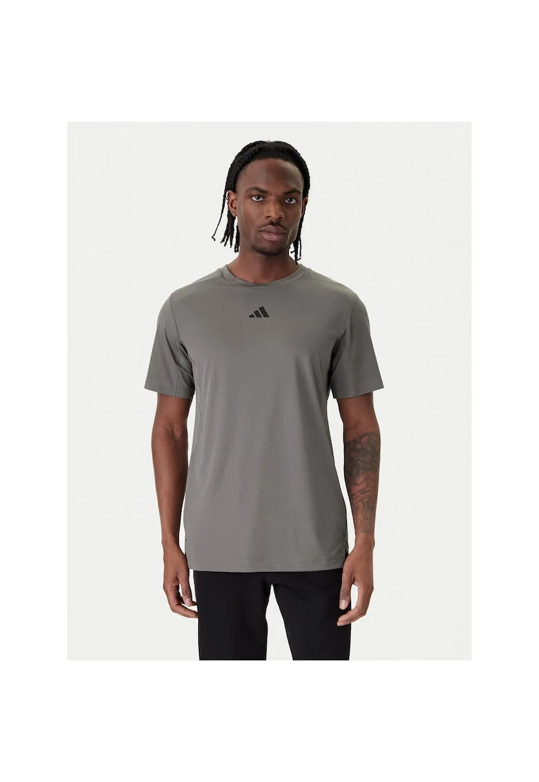 Tricou sport barbati,  gri, poliester reciclat