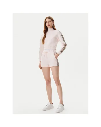 Bluza dama,  fermoar, roz, 51% bumbac, 49% poliester reciclat,