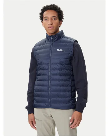 Geaca barbati,  fermoar, bleumarin, poliester reciclat