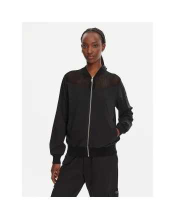 Hanorac sport dama,  fermoar, negru, poliester