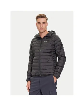 Geaca outdoor barbati,  fermoar, negru, poliester reciclat,