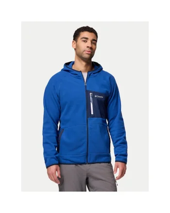 Jacheta sport barbati,  fermoar, albastru, poliester reciclat, XL