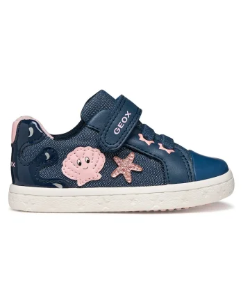 Pantofi sport copii,  fete, velcro, albastru, textil