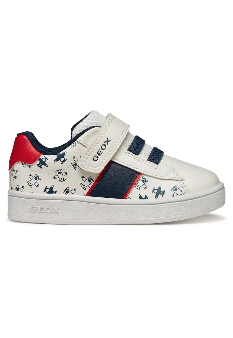 Pantofi sport copii,  alb, material sintetic, sistem inchidere Velcro