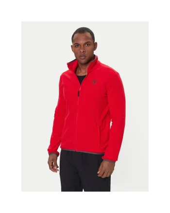 Jacheta sport barbati,  poliester reciclat, rosu, fermoar,