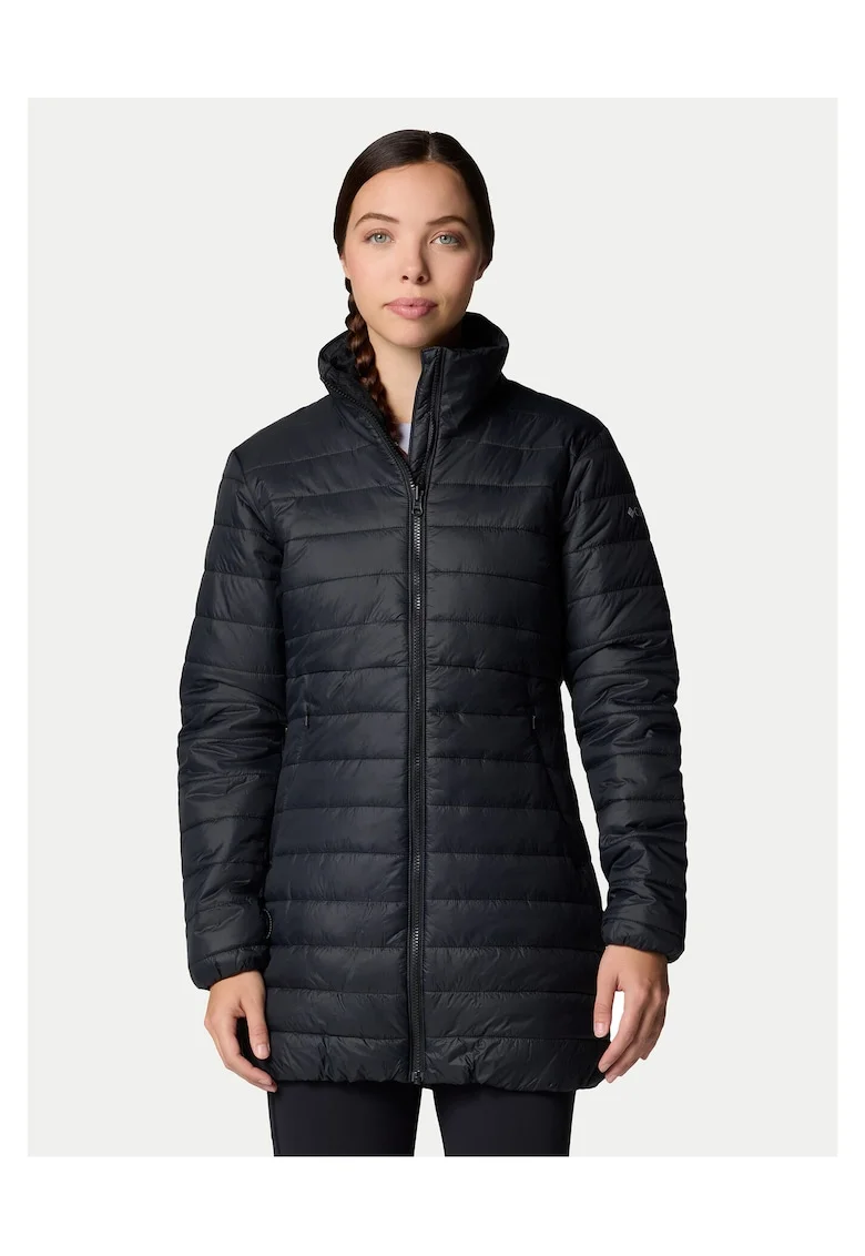 Geaca de exterior dama,  nylon, negru, 100% poliester, fermoar,