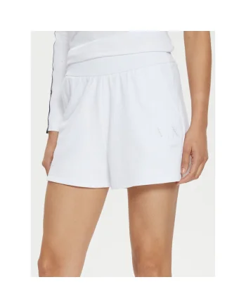 Pantaloni scurti sport dama,  bumbac, alb