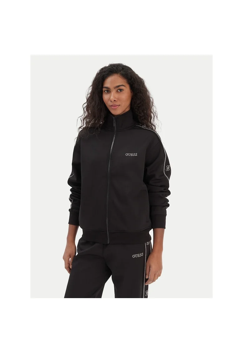 Bluza dama,  fermoar, negru, poliester,
