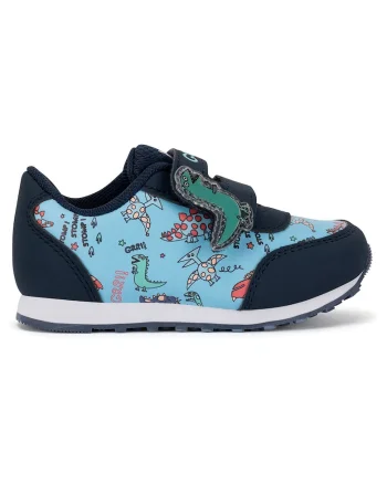Pantofi sport copii,  albastru, material sintetic, sistem inchidere Velcro,
